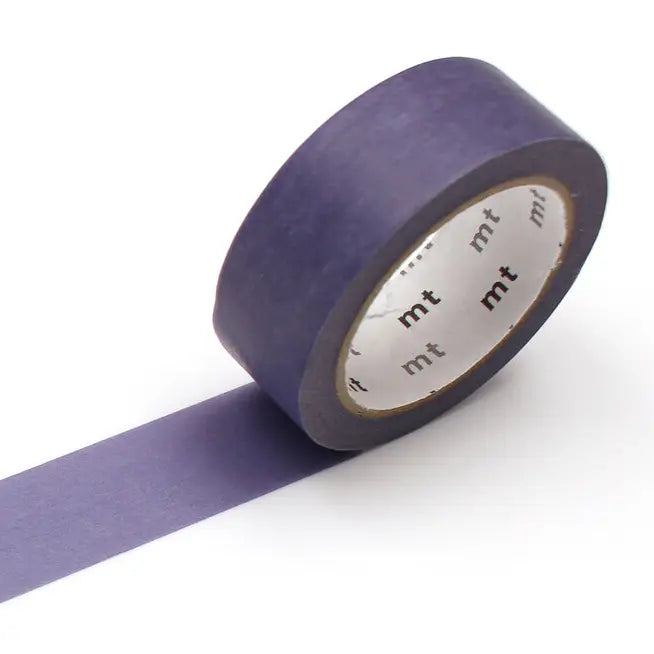 MT Washi Tape - Dark Violet
mt is the original washi masking tape, made in Japan by Kamoi Kakoshi. mt is colourful tape which is easy to tear by hand and reposition on nearly any surface. Write on it, layer it, and use it on paper, gifts, objects or the wall (mt won't damage paint - why not make a tape collage?) mt washi masking tape is now sold throughout the world in hundreds of colours and patterns.
Enjoy mt as a part of your daily life, adding a little colour everywhere.
All tapes are 15mm x 7m (0.6"