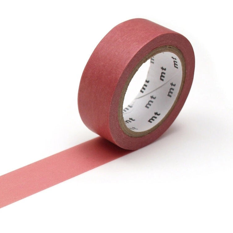 mt is the original washi masking tape, made in Japan by Kamoi Kakoshi. mt is colourful tape which is easy to tear by hand and reposition on nearly any surface. Write on it, layer it, and use it on paper, gifts, objects or the wall (mt won't damage paint - why not make a tape collage?) mt washi masking tape is now sold throughout the world in hundreds of colours and patterns.
Enjoy mt as a part of your daily life, adding a little colour everywhere.
All tapes are 15mm x 7m (0.6"X23')