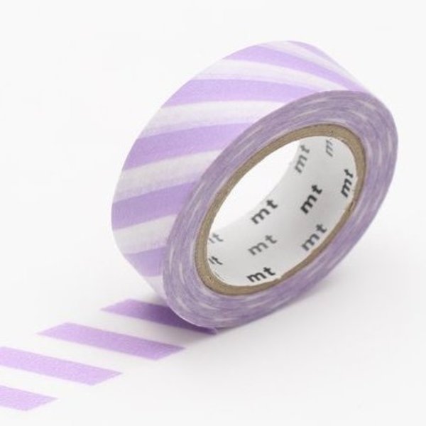 MT Washi Tape - Stripe Lilac 2
mt is the original washi masking tape, made in Japan by Kamoi Kakoshi. mt is colourful tape which is easy to tear by hand and reposition on nearly any surface. Write on it, layer it, and use it on paper, gifts, objects or the wall (mt won't damage paint - why not make a tape collage?) mt washi masking tape is now sold throughout the world in hundreds of colours and patterns.
Enjoy mt as a part of your daily life, adding a little colour everywhere.
All tapes are 15mm x 7m (0