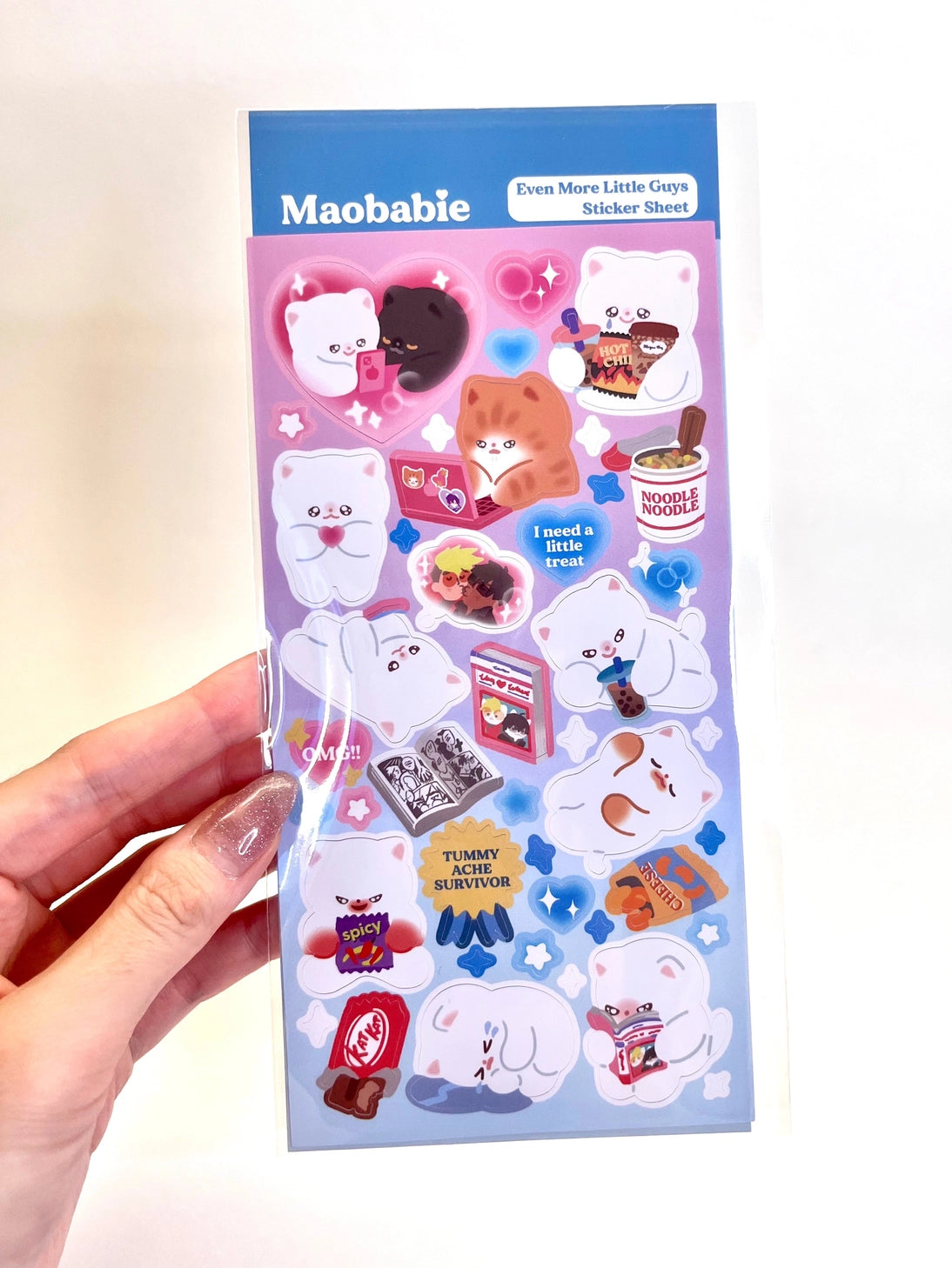 As Maobabie, we present our Sticker Sheet - Even More Little Guys, crafted with love by our indie artist, Jennie. Printed on matte vinyl paper, this sheet measures 210mmx170mm, making it an ideal size for decorating your phone, laptop, or any other surface. Get ready to experience our cute and soft illustrations, bringing a touch of charm to your everyday items. With Maobabie, it's all about adding a dash of whimsy to your world.
Includes one (1) sticker sheet
