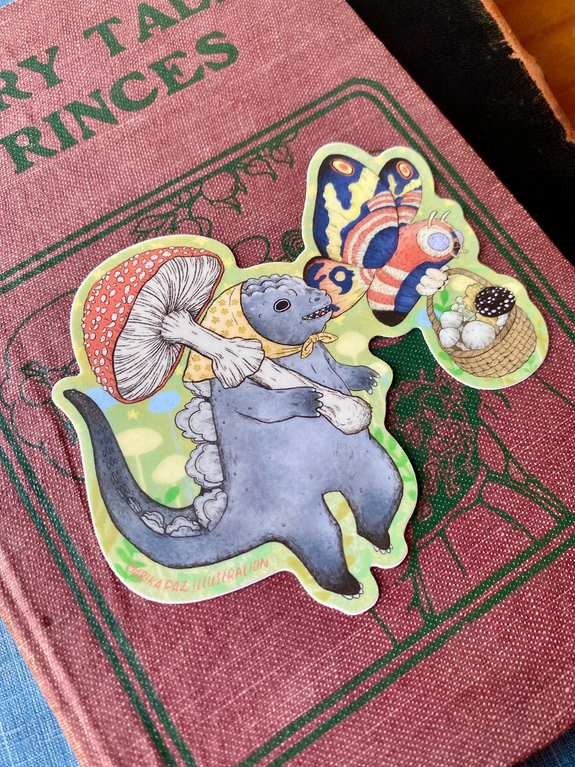 Two little Kaiju friends go foraging for mushrooms together. This vinyl matte sticker is weather and waterproof-stick it on a notebook, bike, or car- it's going to stick around! Heck, throw it on a water bottle and through the dishwasher. This sticker can go anywhere.
Sticker measures 3.9" x 4"
Printed in USA.