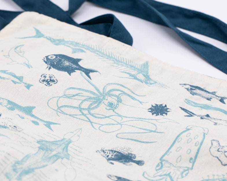 Marine Life Canvas Shoulder Tote Bag