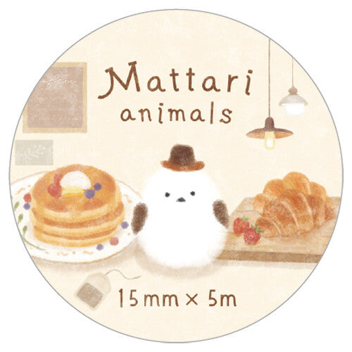 Mattari Animals Day Shimaenaga Washi Tape