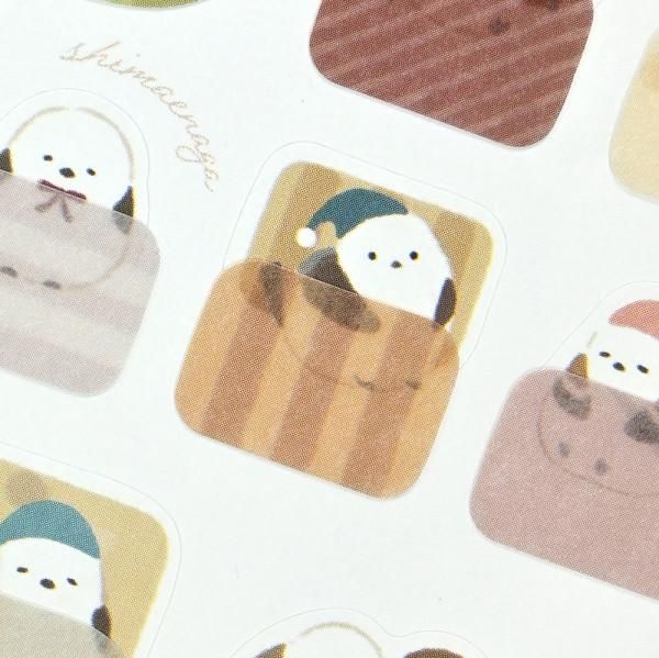 Relaxing Animals Night A series depicting each night of the animals that live leisurely.
This sticker contains two patterns: a cute Shimaenaga seal and a futon sticker.
The futon sticker is made of material that can be attached and peeled off, so you can enjoy layering it on the Shimaenaga
It is recommended for decorating notebooks.
2 Sheets included
Length 165Ă— width 90mm
Sticker with Shimaenaga: Japanese paper masking sticker
Sticker with futon: High-quality paper sticker 