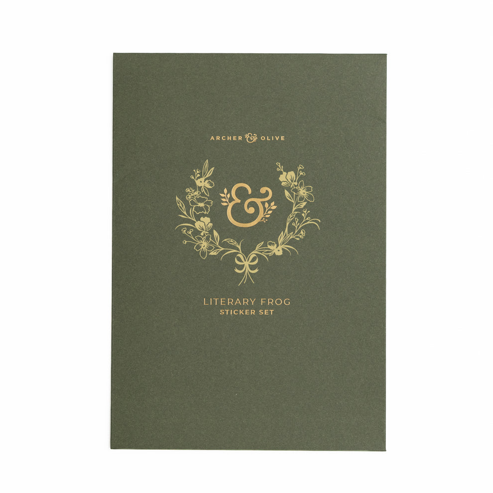 Archer and Olive Stickers: Literary Frog