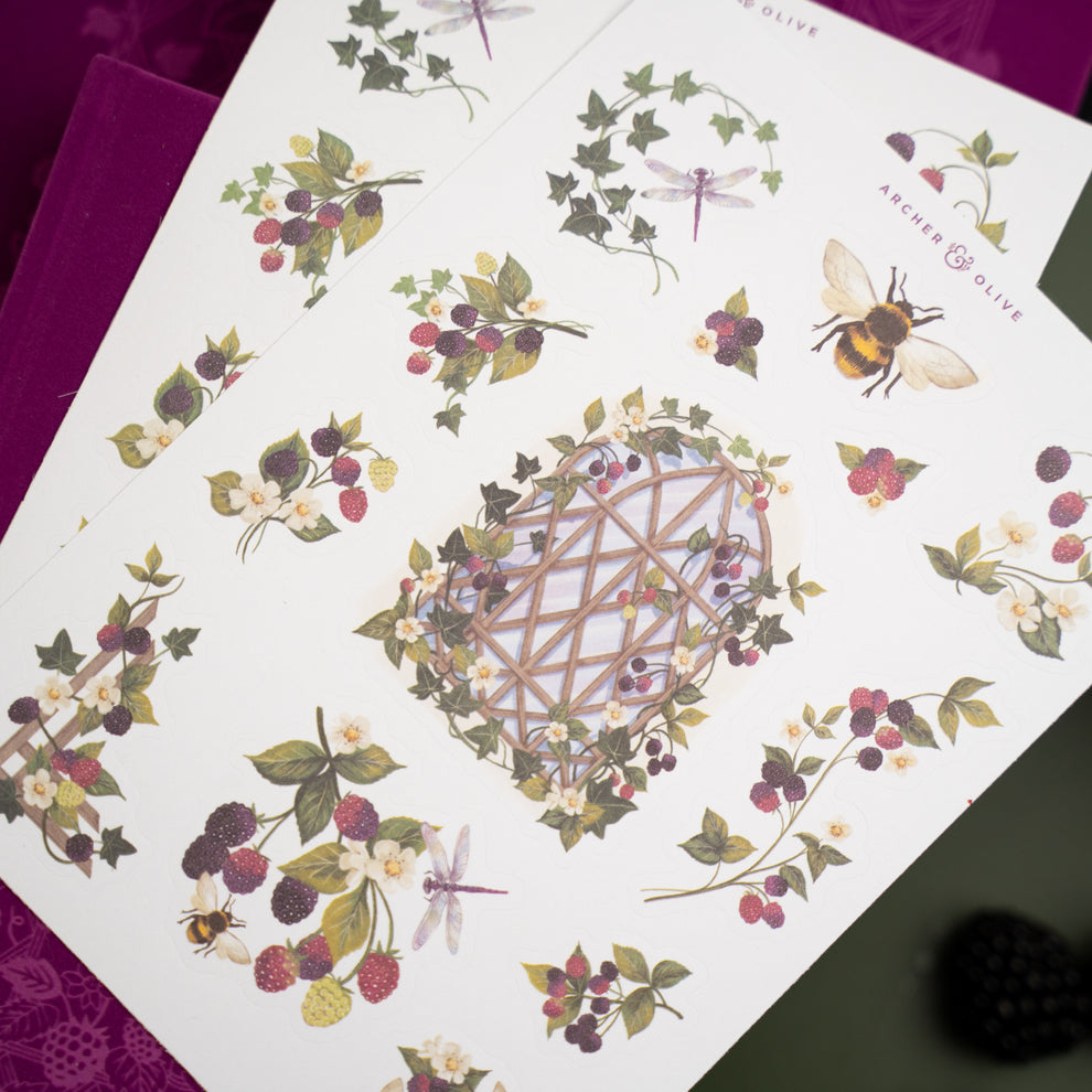 Archer and Olive Berries & Vines Sticker Set