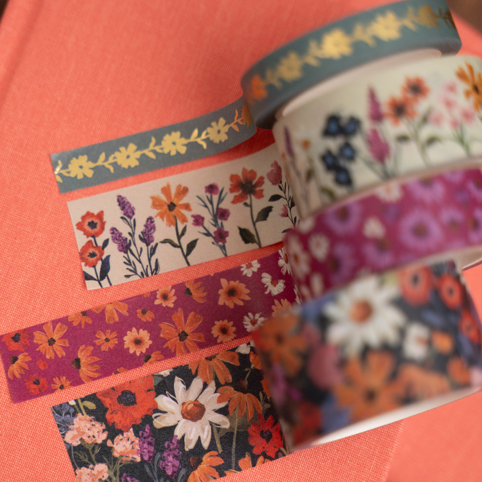 Archer and Olive Wildflowers Washi Tape Set