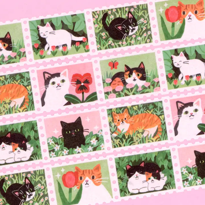 Megan Wang - Spring Cat Stamp Washi Tape