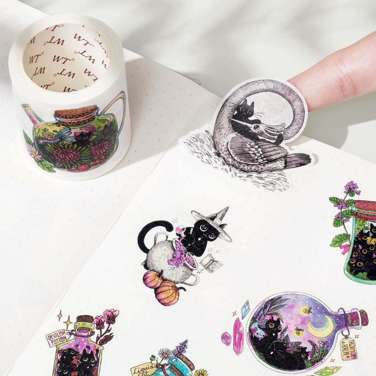 Midnight Mischief Washi Tape Sticker Set