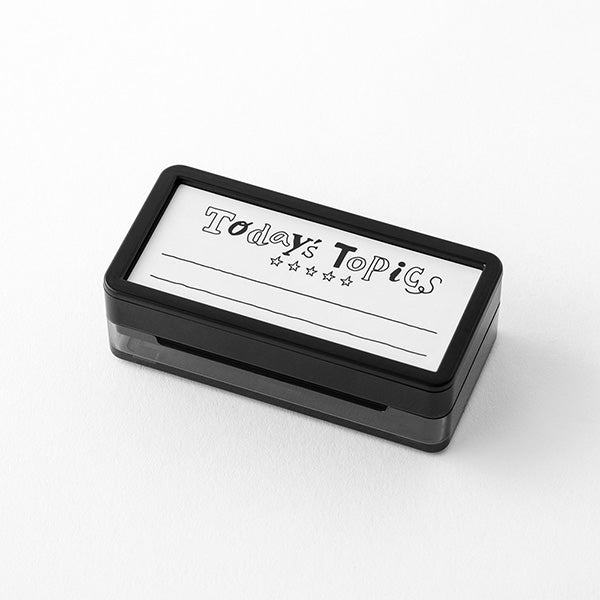 Midori Pre-inked Stamp Half Size - Today's Topics