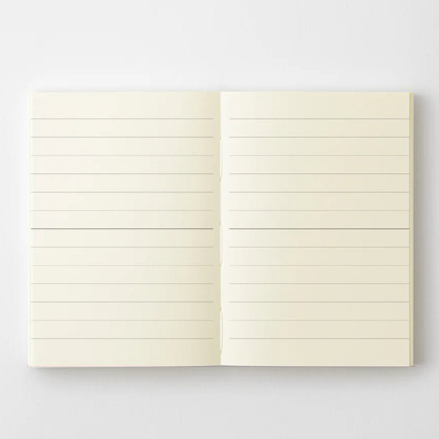 Crafted in Japan, this minimalist notebook is designed to enhance your writing experience. Inside, you'll find the high-quality Midori Diary (MD) paper, first developed in 1960 and refined ever since. Midori has rigorously tested this paper with various writing instruments to ensure quality, checking for ink feathering or bleeding, drying time, the smoothness of pen tips on the surface, and the tactile feel. The result is a paper that resists bleeding and feathering and is fountain-pen friendly, ensuring a