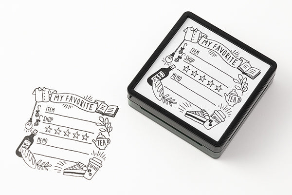 Midori Pre-inked Stamp-Favorites