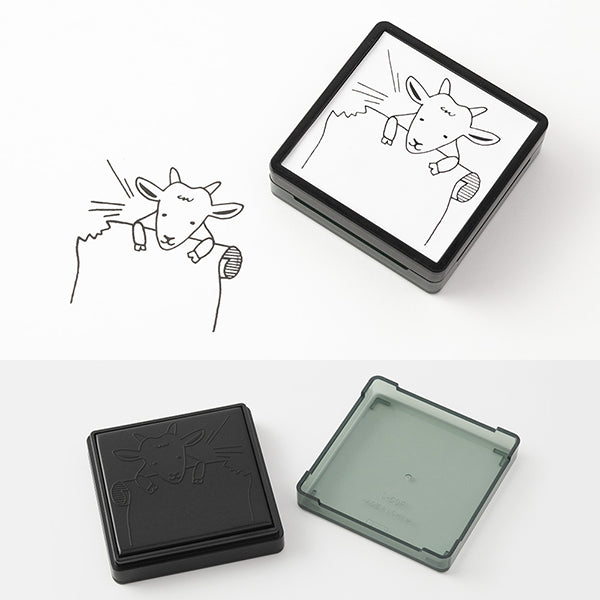 This is an ink-penetrating stamp that can beautifully print even fine patterns, and can be painted over or used to write records or messages. It is a stacking type that can be stored by stacking. It is a square shape that is easy to press, and can be pressed approximately 1,000 times.
The ink is oil-based, so even if you paint over the stamp with a water-based marker, the ink will not bleed. You can use it to stamp notebooks, diaries, and sticky notes, color it to your liking, and enjoy decorating it