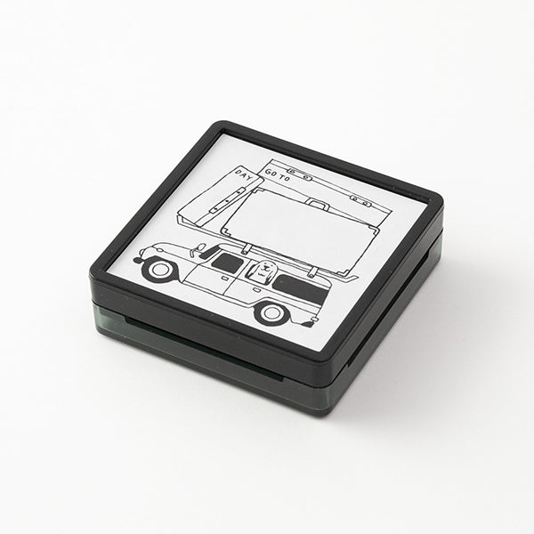 This is an ink-penetrating stamp that can beautifully print even fine patterns, and can be painted over or used to write records or messages. It is a stacking type that can be stored by stacking. It is a square shape that is easy to press, and can be pressed approximately 1,000 times.
The ink is oil-based, so even if you paint over the stamp with a water-based marker, the ink will not bleed. You can use it to stamp notebooks, diaries, and sticky notes, color it to your liking, and enjoy decorating it