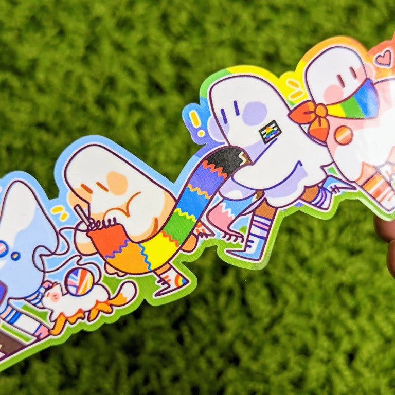 ❤ Long Ghost Pride Parade Sticker! ❤
♡ This aesthetic pride sticker is perfect for decorating your sketchbook cover, laptop, phone case, skateboard, and more!