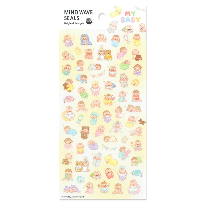 Mini-sized stickers featuring the adorable moments that can be captured and recorded in your own journal!
• This package includes 1 sheet of sticker
• Material: Transparent PET
• Package measures approx. 8" x 3.5"
• Made in Japan