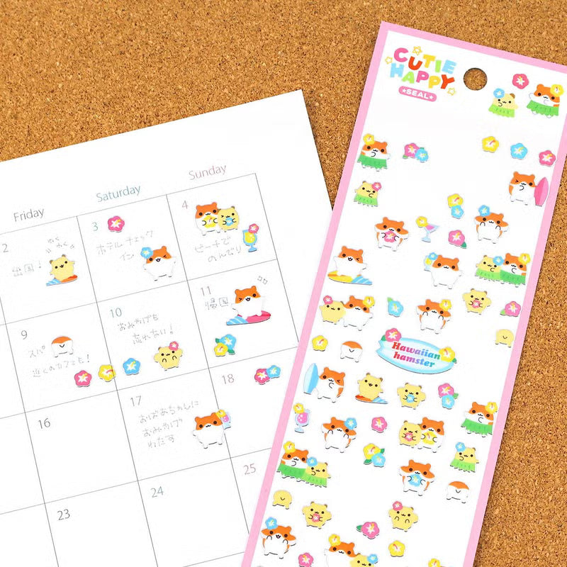 A sticker sheet that features animal stickers themed around Heisei retro is here to bring you whimsy and nostalgia! The plump form and childlike humorous expression will bring you back in time by adding a bright and colorful addition to your pages.
• This package includes 1 sheet of sticker
• Material: Transparent PET & Silver Edge
• Package measures approx. 8" x 3.5"
• Made in Japan
