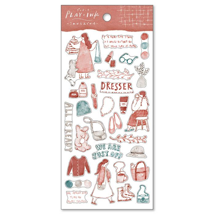 This is an ink touch style sticker drawn with a brush or glass pen. If you combine it with the writing with a glass pen, you will have a satisfying page that makes you feel as if you drew the illustration yourself.
• This package includes 1 sheet of sticker
• Material: Masking Tape
• Package measures approx. H202 x W93 x D1mm
• Made in Japan