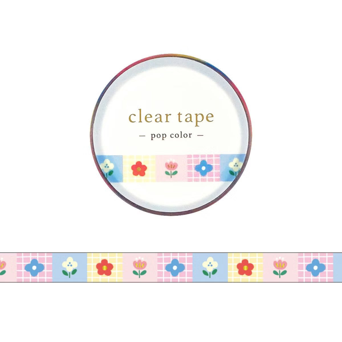 The popular clear tape has a new design with a pop taste!
This time, two new types have been added: the "POP ICON series" with its impressive black illustration borders, and the "POP COLOR series" with its bright colors.
Mind Wave's clear tape is designed to be used easily for decorating organizers and other items. It can be used for monthly and vertical organizers, as an accent for collages, and for decorations.
Since the tape has a translucent feel, it is recommended to be applied over paper or