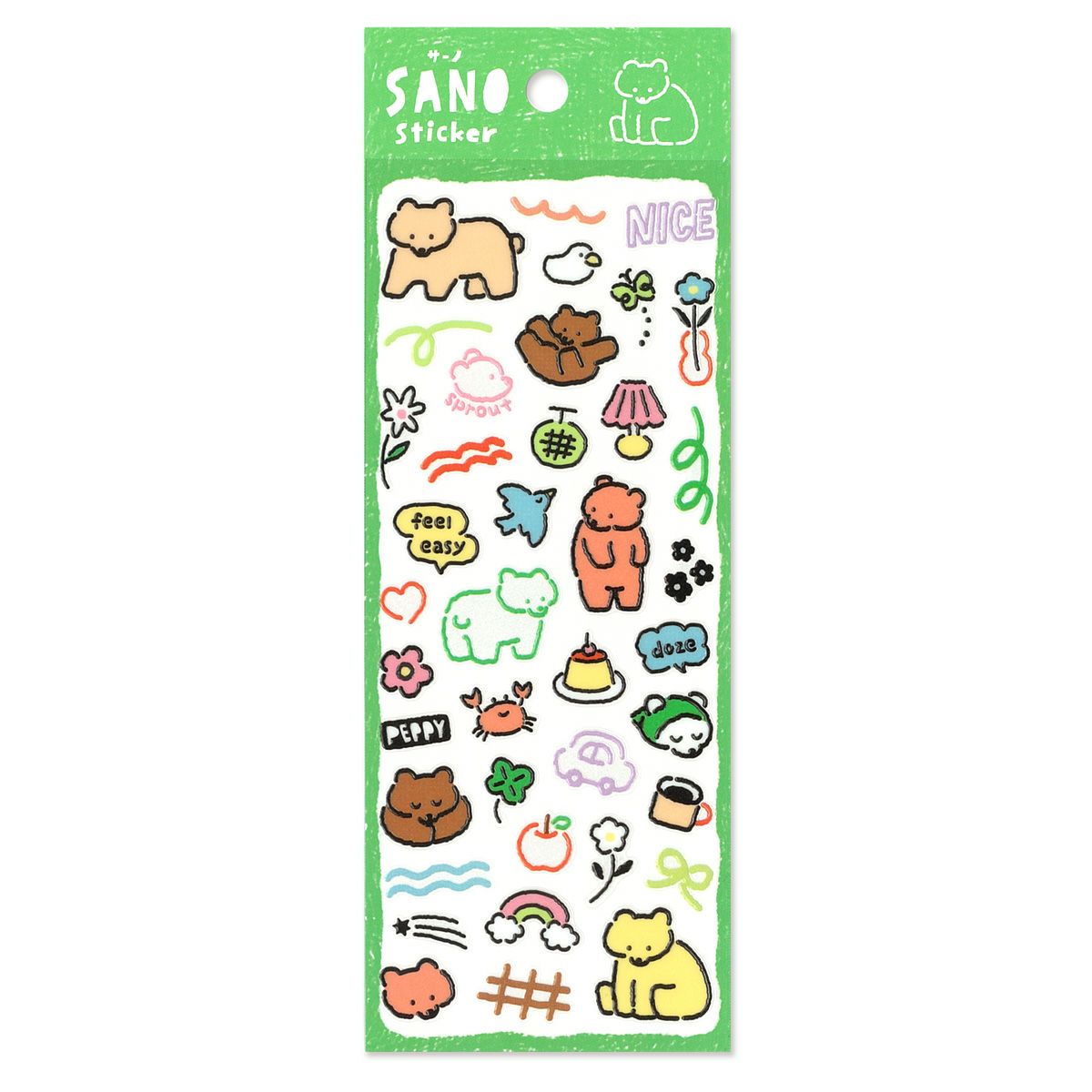 The Pukumori Seal, which features uneven processing to match the illustration, has an animal line drawing illustration! The soft material makes it easy to apply to curved surfaces.
It is recommended not only for notebook decoration but also for smartphone decoration and markers for belongings.
• This package includes 1 sheet of sticker
• Material: Pukumori
• Package measures approx. H202 x W93 x D1mm
• Made in Japan