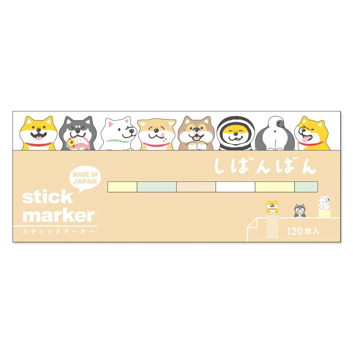 Shibanban's stationery & miscellaneous goods series is now available!
Shimaban will color your notebooks and notebooks in a fun way! Because it comes in a hearty pack of 120 sheets, you can use it in a variety of situations such as work, lessons, and study.
120 total tabs
8 different designs
Made in Japan