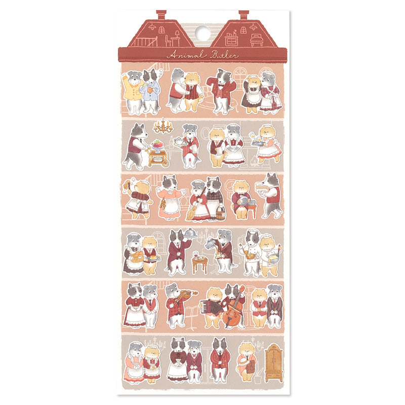 Because who doesn't want to imagine dog in a butler suit, serving tea and doing chores? These stickers show animals living their best butler lives, and they're ridiculously cute and perfect for journaling and crafts.