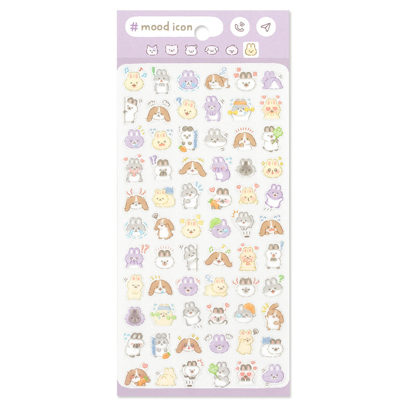 Mind Wave Mood Icon Sticker Sheet - Rabbit