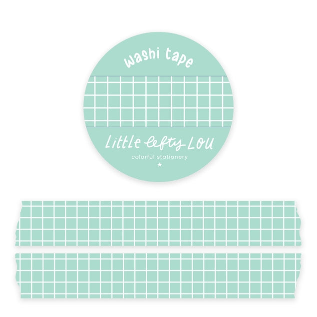 Mint Grid Washi Tape