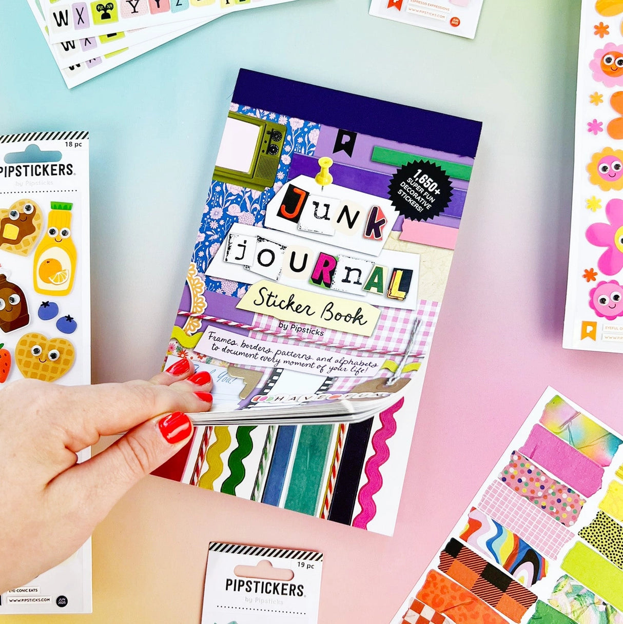This pretty, Mix & Match Junk Journal Sticker Book is just the thing to keep your to-do list in order, jot down brilliant ideas or doodle during your next conference call!
Measures 6.25" x 8.5" with 75 tear off pages.