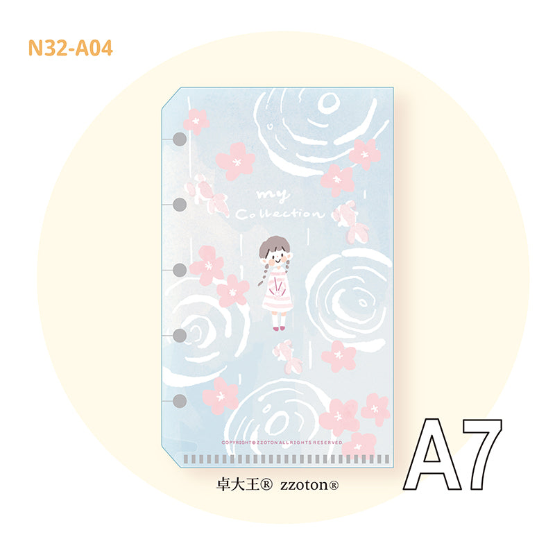 Molinta - Cherry Blossom Rain A7 Loose Leaf Storage Folder
Store all your little vinyl stickers, sticker flakes, memo sheets, and scraps used for journaling in this folder and retrieve it whenever you need conveniently in your binder!
Specifications: 80mmx125mm
Material: Cast PP