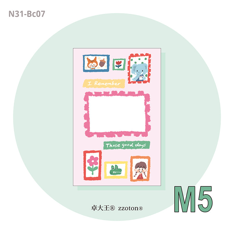 Molinta - Crayon Animal M5 Memo Sheets
Add a touch of playful charm to your notes with these Crayon Animal M5 Memo Sheets from Molinta. Each pad features adorable animals drawn in a crayon‑style illustration, giving your planners, journals, and scrapbooks a warm, hand‑drawn feel.
Available in four designs each pack includes 10 sheets, so you can pick your favorites or collect them all.