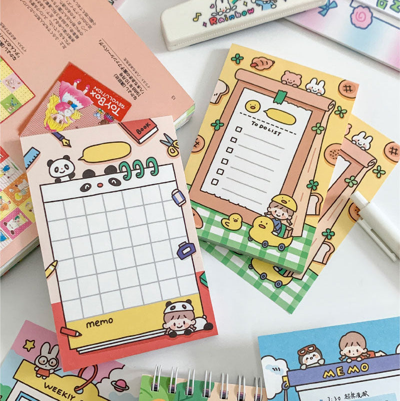 Molinta - Duck Bread A7 Memo Pad
Inspired by cute ducks and warm, fluffy bread, this memo pad adds a playful, cozy touch to planners, scrapbooks, letters, and everyday notes.
Specifications: 80mmx120mm
Material: 100g white kraft paper
Number of pages: 50
Includes 1 pattern