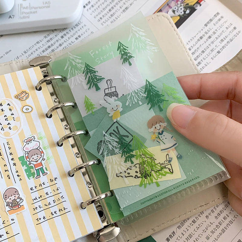Molinta - Forest M5 Loose Leaf Storage Folder
Designed to store all your tiny treasures — from vinyl stickers to sticker flakes, memo sheets, and journaling scraps — this compact folder makes it easy to keep everything tidy and within reach.
With its lightweight build and M5-friendly size, it slips effortlessly into your planner setup or travel pouch, giving you a charming way to carry your favorite bits and pieces wherever inspiration strikes.
Specifications: 67mmx110mm
Material: Cast PP