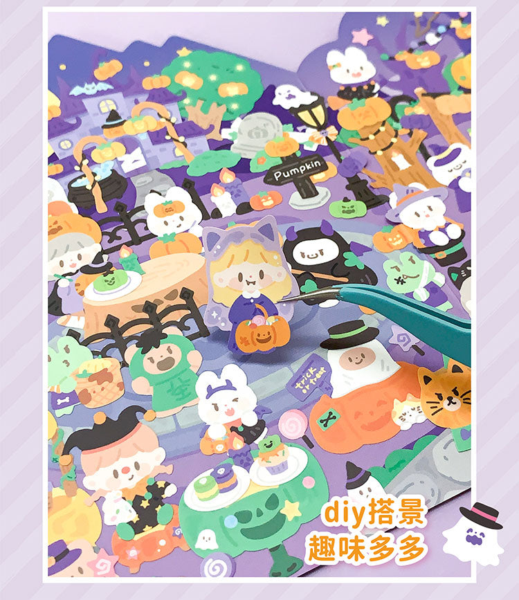 Molinta - Halloween Magic Large Scene Sticker Set
Decorate a lively Halloween town! With this cute activity, you'll receive a standing Halloween themed background and 5 sticker sheets to decorate with!
164mm x 185 mm
Material: Paper, PVC