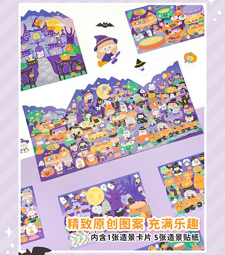 Molinta - Halloween Magic Large Scene Sticker
Decorate a lively Halloween town! With this cute activity, you'll receive a standing Halloween themed background and 5 sticker sheets to decorate with!
164mm x 185 mm
Material: Paper, PVC