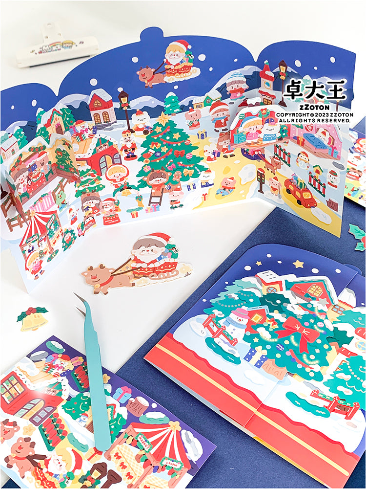 Molinta - Merry Christmas Large Scene Sticker Set
Get ready for Christmas with this fun sticker scene! With this cute activity, you'll receive a double-sided, standing Christmas themed background and 5 sticker sheets to decorate with!
164mm x 185 mm
Material: Paper, PVC