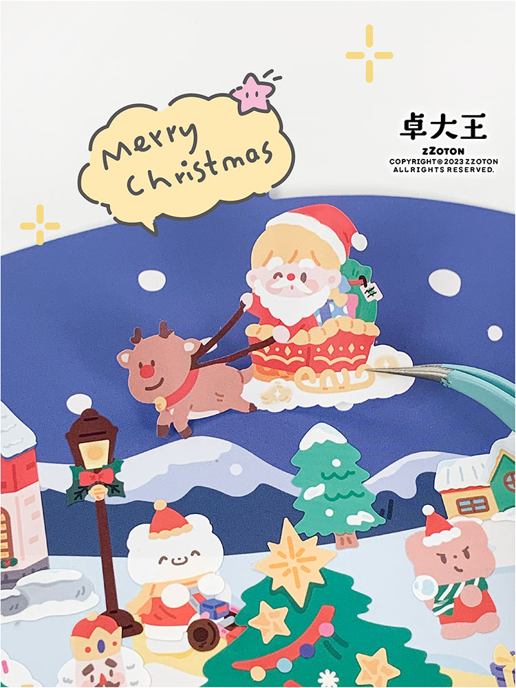 Molinta - Merry Christmas Large Scene Sticker Set
Get ready for Christmas with this fun sticker scene! With this cute activity, you'll receive a standing Christmas themed background and 5 sticker sheets to decorate with!
164mm x 185 mm
Material: Paper, PVC