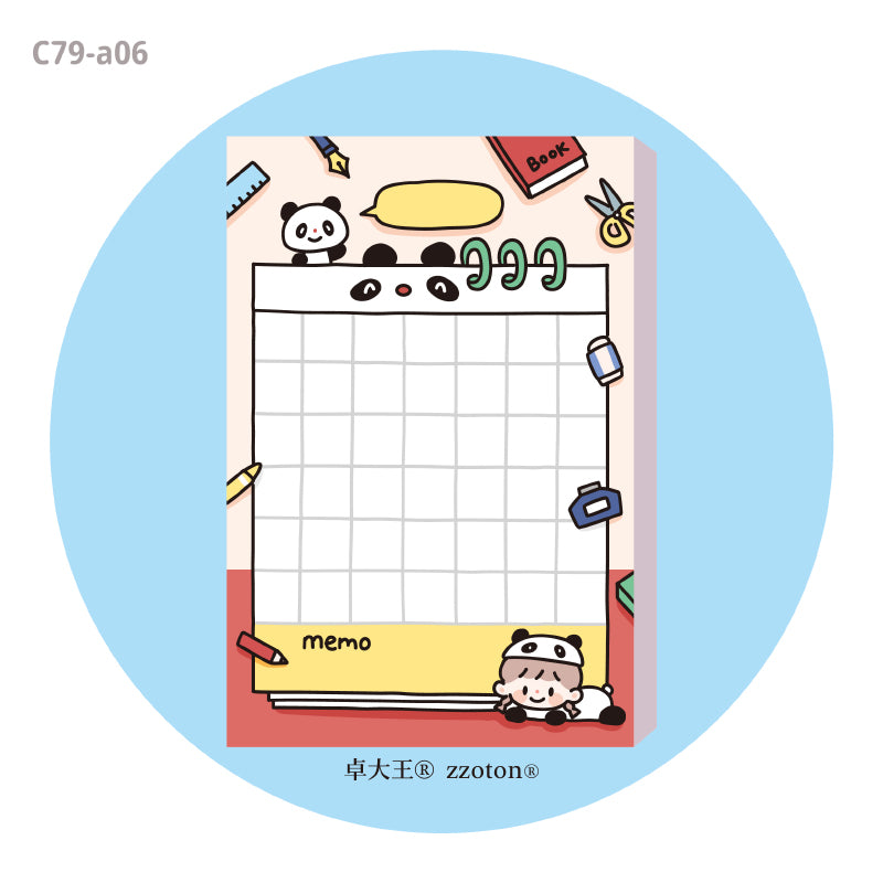 Molinta - Panda Stationery A7 Memo Pad
Enjoy 50 sheets of this panda and stationery inspired memo pad to add to your journaling experience!
Specifications: 80mmx120mm
Material: 100g white kraft paper
Number of pages: 50