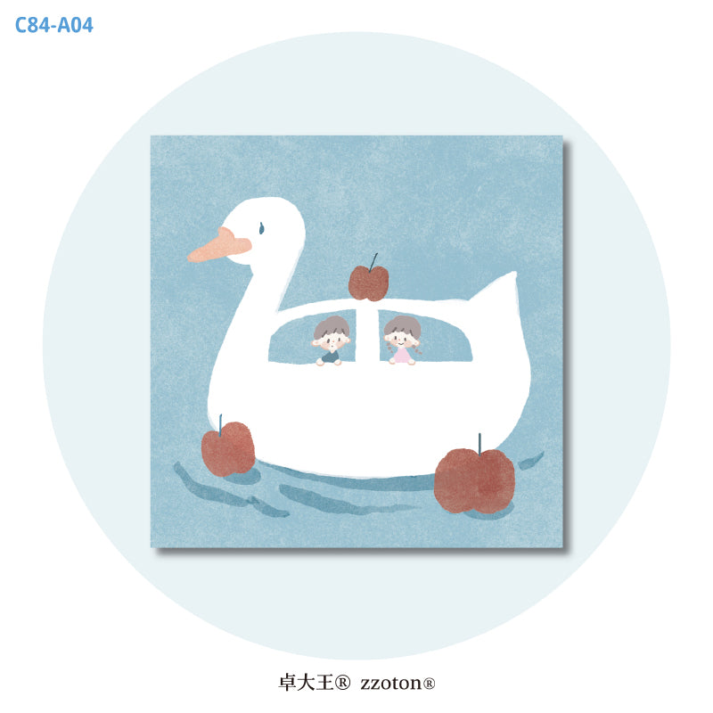 Molinta - Swan Boat Sticky Notes
Take notes or decorate your planner with this cute sticky note set!
50mm x 50mm
120g white kraft paper
50 pages