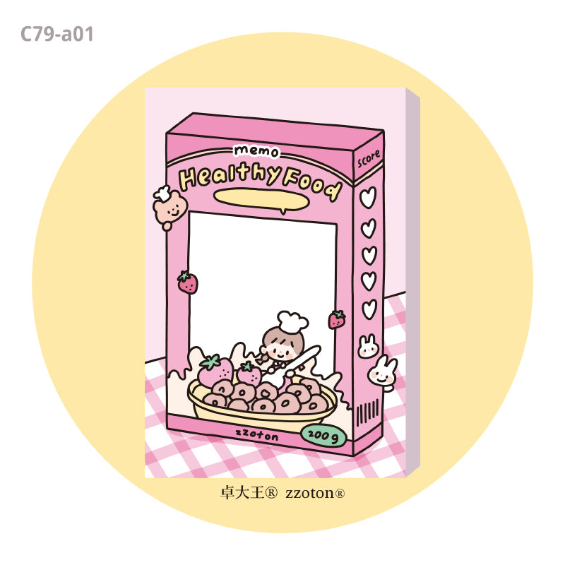 Molinta - Sweetheart Cereal A7 Memo Pad
Enjoy 50 sheets of this pink cereal box inspired memo pad to add to your journaling experience!
Specifications: 80mmx120mm
Material: 100g white kraft paper
Number of pages: 50