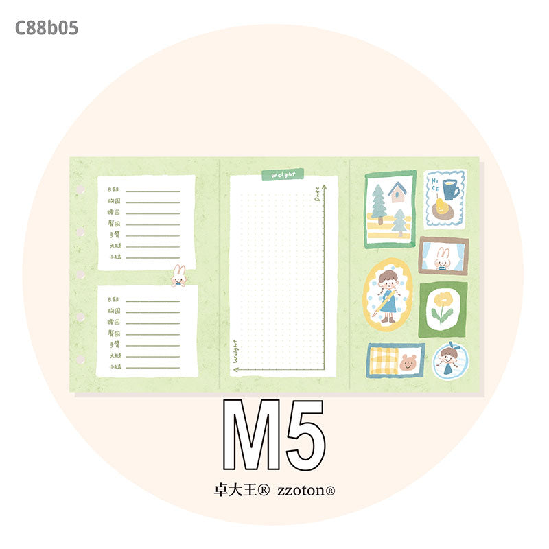 Molinta - Weight Loss Plan M5 Tri-Fold Pages
Stay active in your life by tracking your physical activity with these page inserts in your binder with a date and weight tracker!
Specifications: 183mmx105mm
Material: 120g white craft
Number of pages: 10