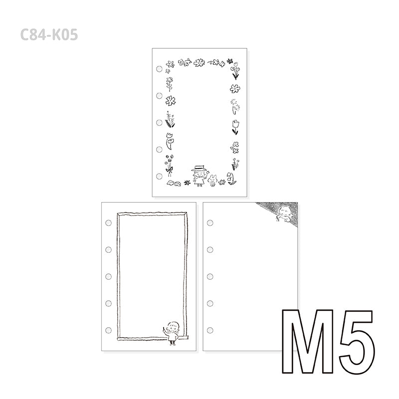 Molinta - White Sketch M5 Memo Sheets
Enjoy 30 sheets of these 3 adorable designs of different white sketches to add an authentic artistic touch to your journal!
Specifications: 67mmx105mm
Material: 100g white kraft paper
Number of pages: 30