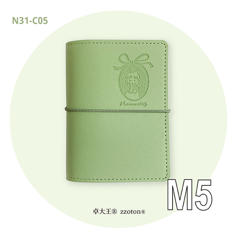 Molinta Six Ring Binder - Green
Stay organized in style with the Molinta 6‑Ring Binder, a compact and beautifully crafted cover designed for everyday notes, lists, sticker storage, and creative planning. Its warm brown tone gives it a classic, cozy feel, making it a perfect addition to any planner setup or stationery collection.
This binder is built in the A6, A7, or M5 size, making it wonderfully portable — easy to slip into bags, pouches, or carry on the go.
Specifications:
M5: 95mm x 128mm
A7: 102mm
