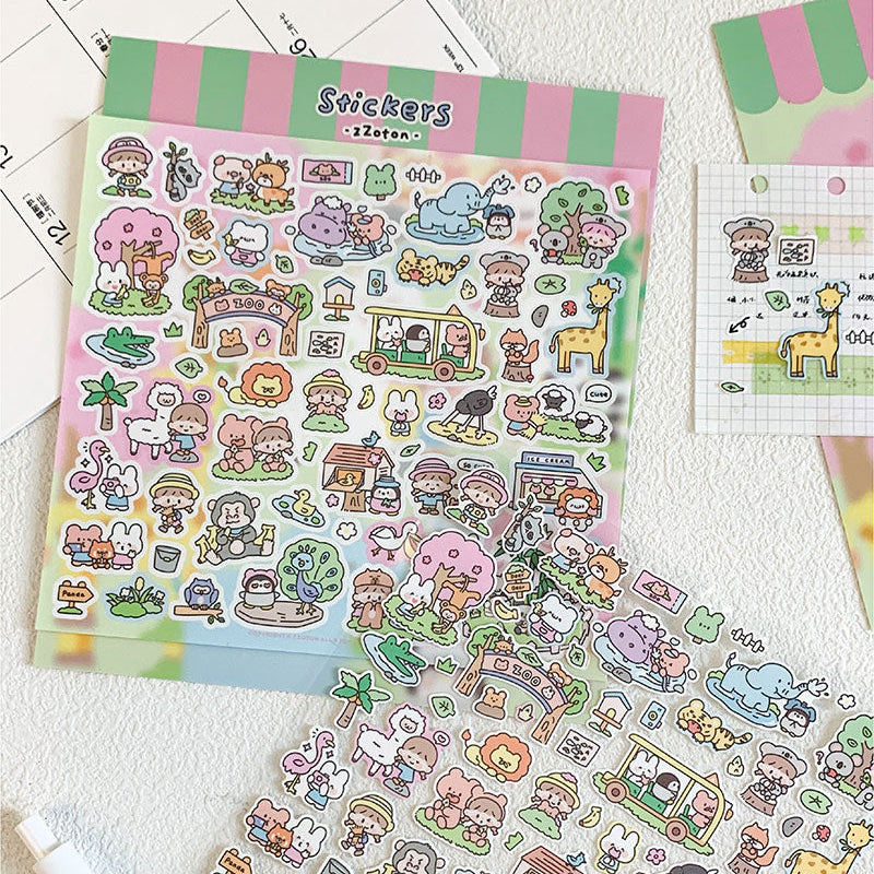 Molinta Sticker Sheet - Zoo
Featuring an adorable collection of zoo‑themed illustrations, this sticker sheet adds a lively, whimsical touch to planners, cards, photo albums, and creative projects. Each design is printed on durable PVC material for crisp colors and long‑lasting use.
137x125mm
Material: PVC