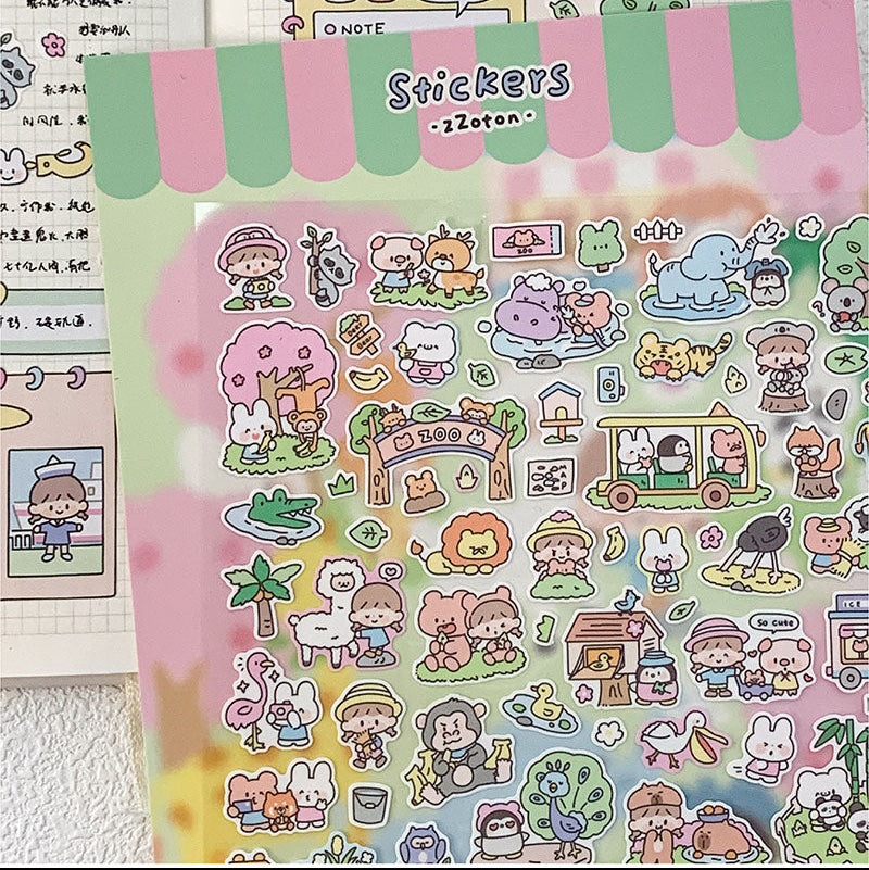 Molinta Sticker Sheet - Zoo
Featuring an adorable collection of zoo‑themed illustrations, this sticker sheet adds a lively, whimsical touch to planners, cards, photo albums, and creative projects. Each design is printed on durable PVC material for crisp colors and long‑lasting use.
137x125mm
Material: PVC