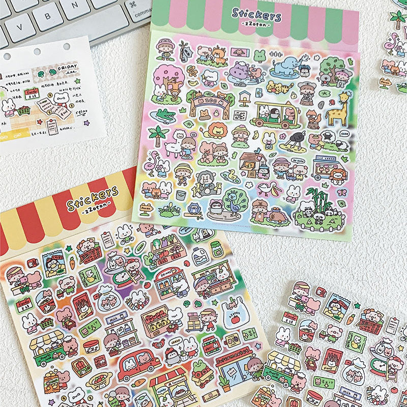 Molinta Sticker Sheet - Zoo
Featuring an adorable collection of zoo‑themed illustrations, this sticker sheet adds a lively, whimsical touch to planners, cards, photo albums, and creative projects. Each design is printed on durable PVC material for crisp colors and long‑lasting use.
137x125mm
Material: PVC
