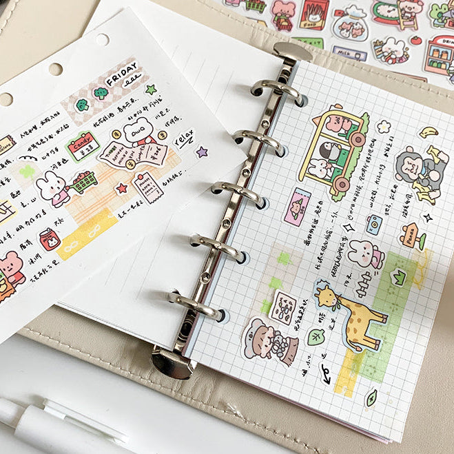 Molinta Sticker Sheet - Zoo
Featuring an adorable collection of zoo‑themed illustrations, this sticker sheet adds a lively, whimsical touch to planners, cards, photo albums, and creative projects. Each design is printed on durable PVC material for crisp colors and long‑lasting use.
137x125mm
Material: PVC