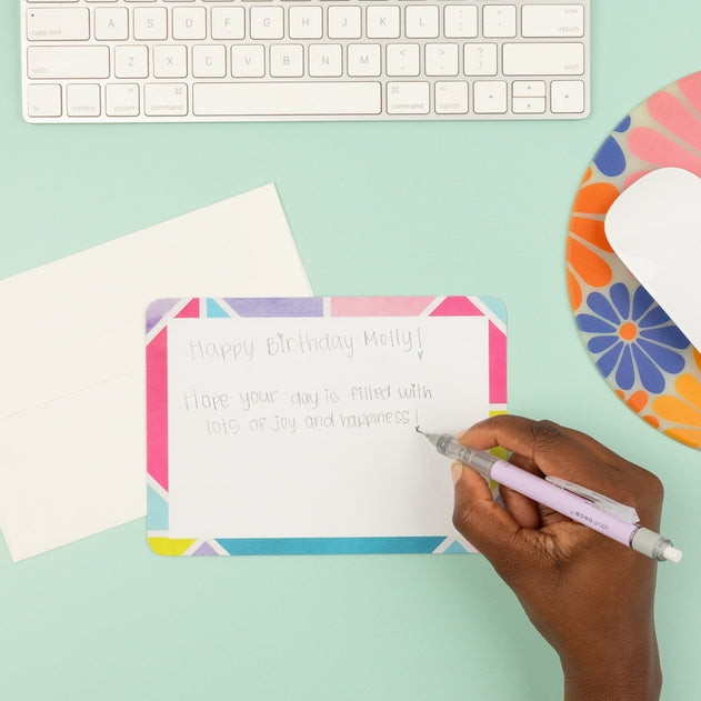 Mono Graph Mechanical Pencil + Eraser Set Coral Pink