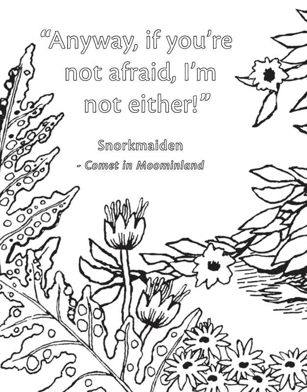 Join the Moomin world and color in your favorite characters, from Moomintroll and Moominpappa to The Groke and Mr. Fillyjonk, in this delightful coloring book based on the famous children's book series.
This coloring book contains Tove Jansson's original detailed illustrations of your favorite Moomin characters alongside some of the books' most iconic quotes. Immerse yourself in the Moomin world as you color in classic characters and landscapes that will be sure to captivate children and adults alike!