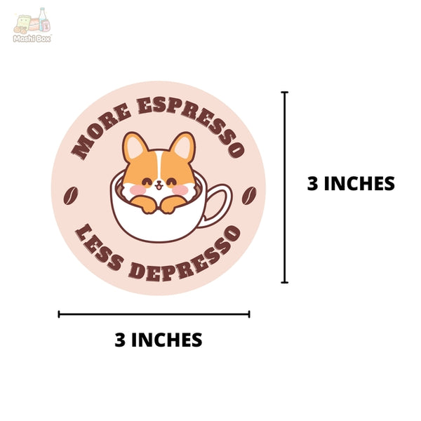 More Espresso Less Depresso Corgi Vinyl Sticker more-espresso-less-depresso-corgi-vinyl-sticker
